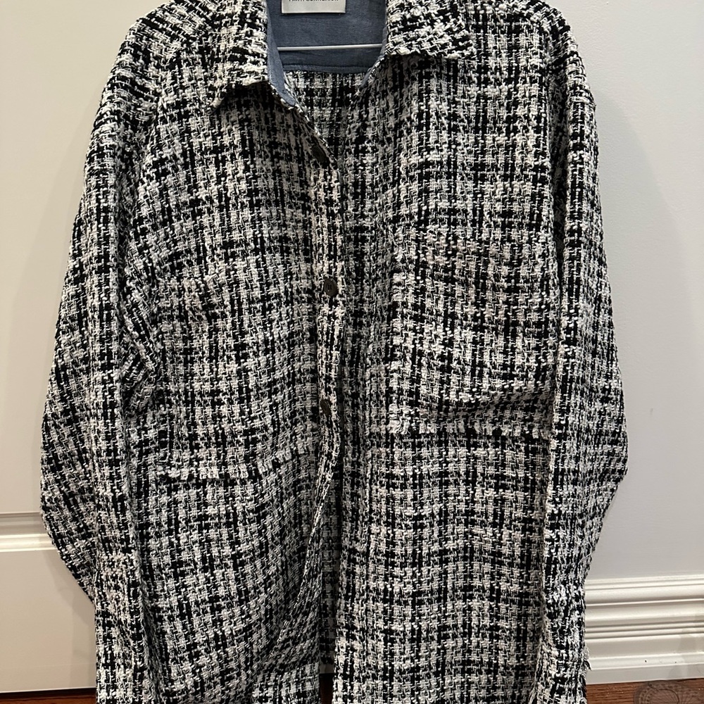 Woman’s Black and White Tweed Jacket
